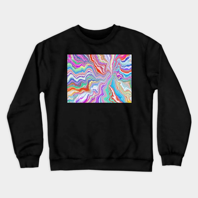 Color spill white Crewneck Sweatshirt by tothemoons